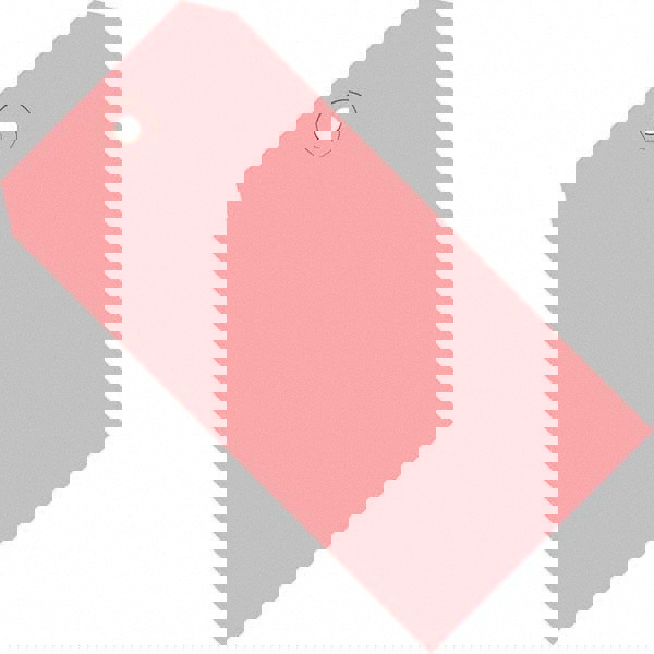 Blank Tag: 2-3/4'' High, Pink, Synthetic Paper